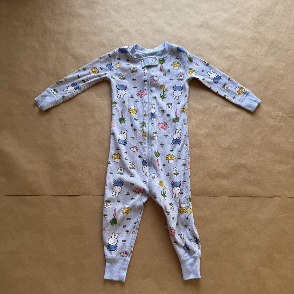 Hanna Andersson Easter Baby Miffy 2-Way Zip Footie Sleeper Pajamas Rabbit Bunny